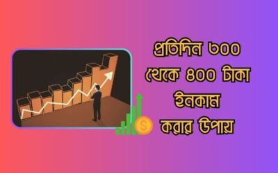 প্রতিদিন ৩০০ থেকে ৪০০ টাকা ইনকাম করার সেরা ৮টি উপায়