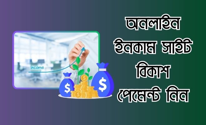অনলাইন ইনকাম সাইট বিকাশ পেমেন্ট