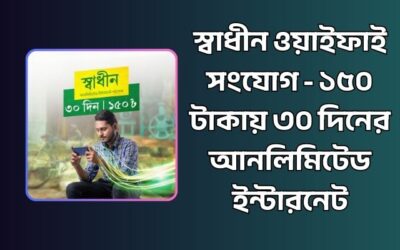 স্বাধীন ওয়াইফাই সংযোগ – ১৫০ টাকায় ৩০ দিনের আনলিমিটেড ইন্টারনেট