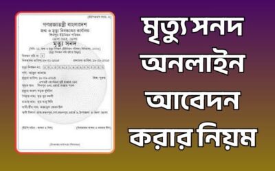মৃত্যু সনদ অনলাইন আবেদন করার সঠিক নিয়ম