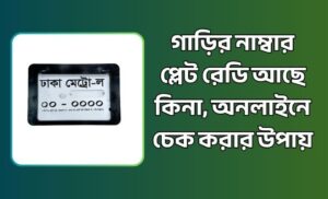 গাড়ির নাম্বার প্লেট